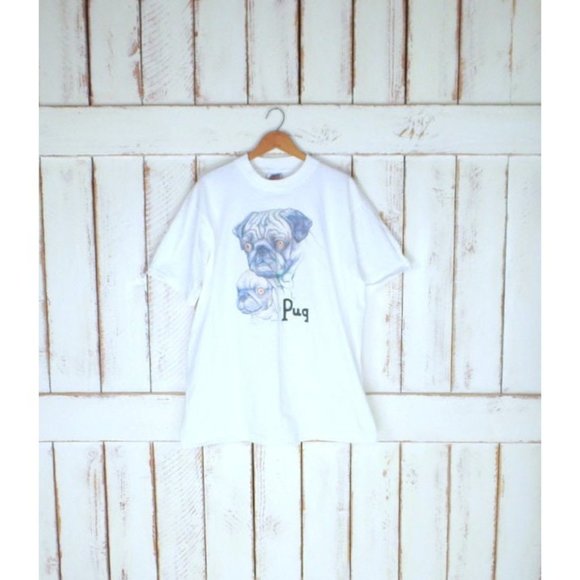 White Pug dog graphic tee - XL - Picture 5 of 5